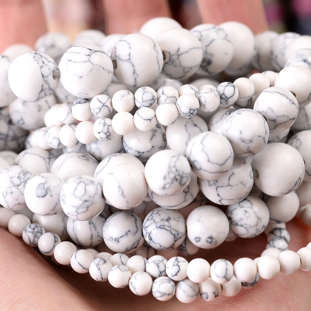 Natural Stone Beads Lava Jaspers Tiger Eye Quartz Agates Round Loose Beads for Jewelry Making DIY Bracelet Accessories 4-12MM Pi-Mart