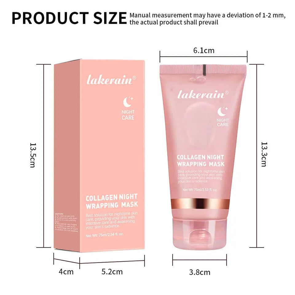 Collagen Wrapping Peel-off Mask Rejuvenation Moisturizing Brightening Korean Face Mask Make Glowy Skin Elasticity Facial Mask Pi-Mart