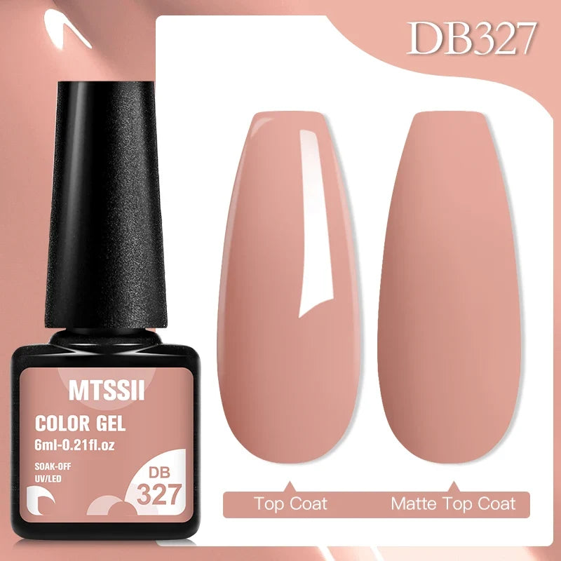 Mtssii 6ML Chocolate Color Gel Nail Polish Brown Semi Permanent UV Gel Autumn Winter Popular Soak Off Nail Art Gel Varnishes Tri Light Beauty