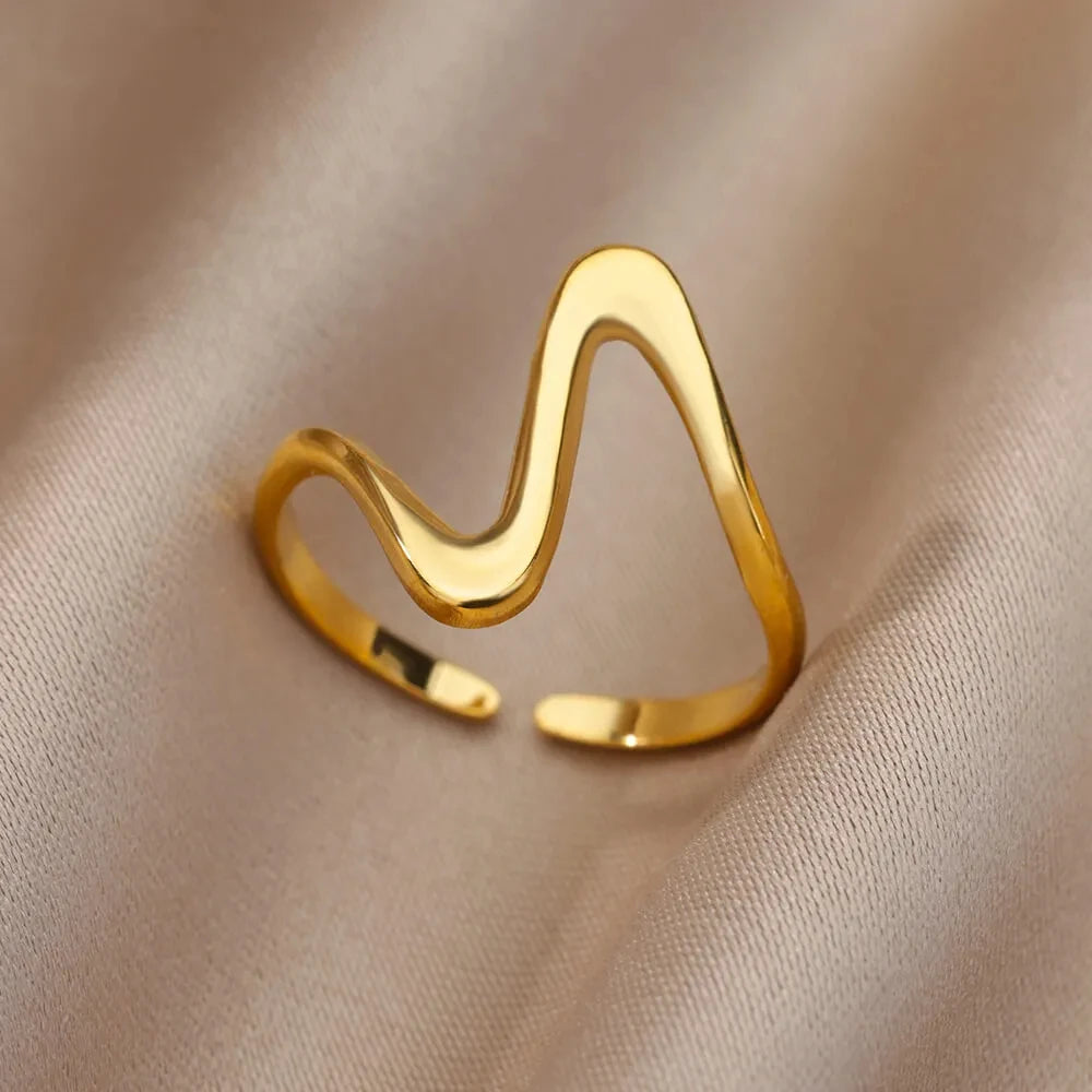 316L Stainless Steel Rings for Women Gold Color Never Fade Luxury Classic rings wedding couple rings Jewelry Free Shipping Pi-Mart
