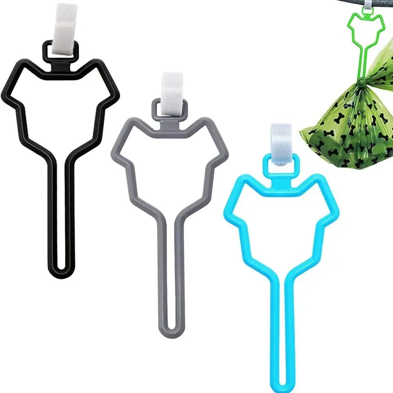 Dog Poop Bag Holder Pet Waste Carrier Clip Hands-Free Dog Leash Dispenser Outdoor Walking Puppy Poop Bags Clip Easy To Carry Pi-Mart