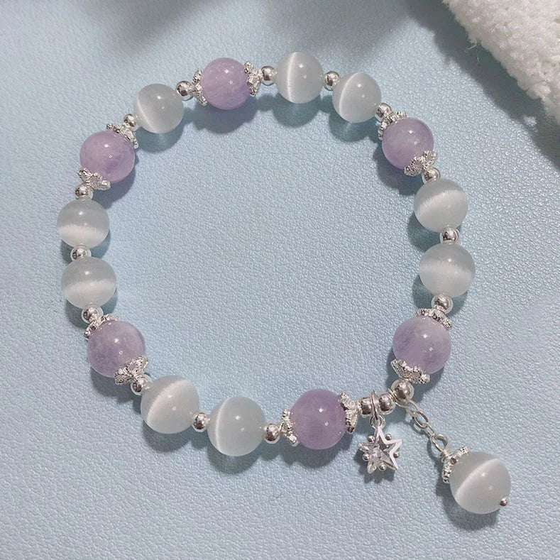 New Simple Beads Crystal Bracelet For Women Girls Korean ins Flower Fox Feather Tassel Bracelets Best Friend Jewelry Gifts 2024 Pi-Mart