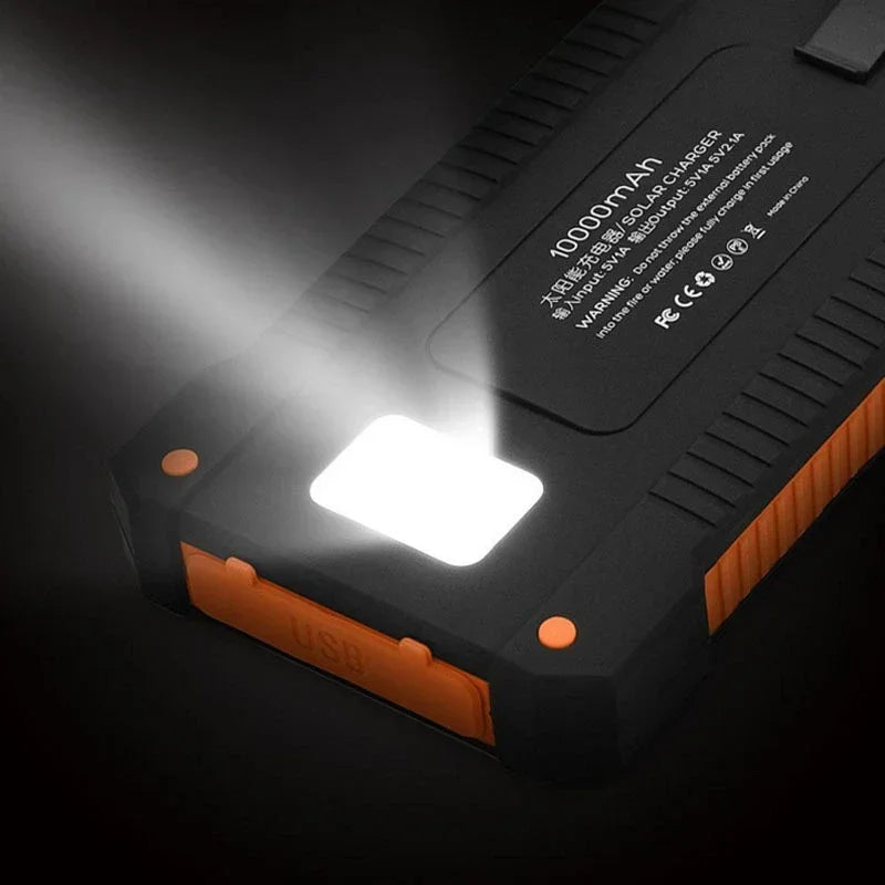 Lenovo 500000mAh Solar Power Bank Super Fast Charging Large Capacity Portable External Battery for iPhone Outdoor Emergency Pi-Mart