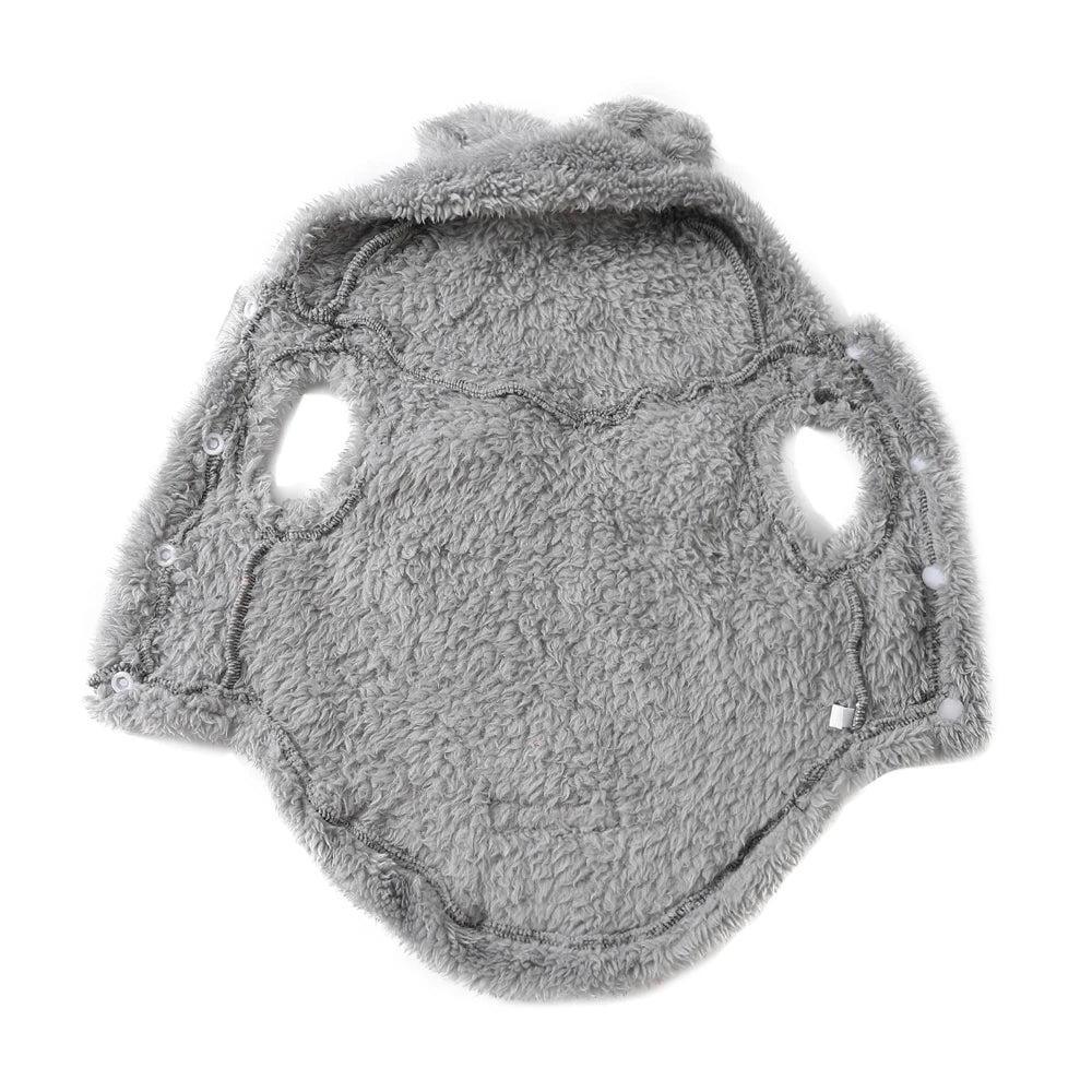 Soft Fleece Pet Dog Clothes Cute Hoodie Coat For Small Medium Dogs Cats Autumn Winter Puppy Hooded Jacket Sweater Pug Apparel Pi-Mart