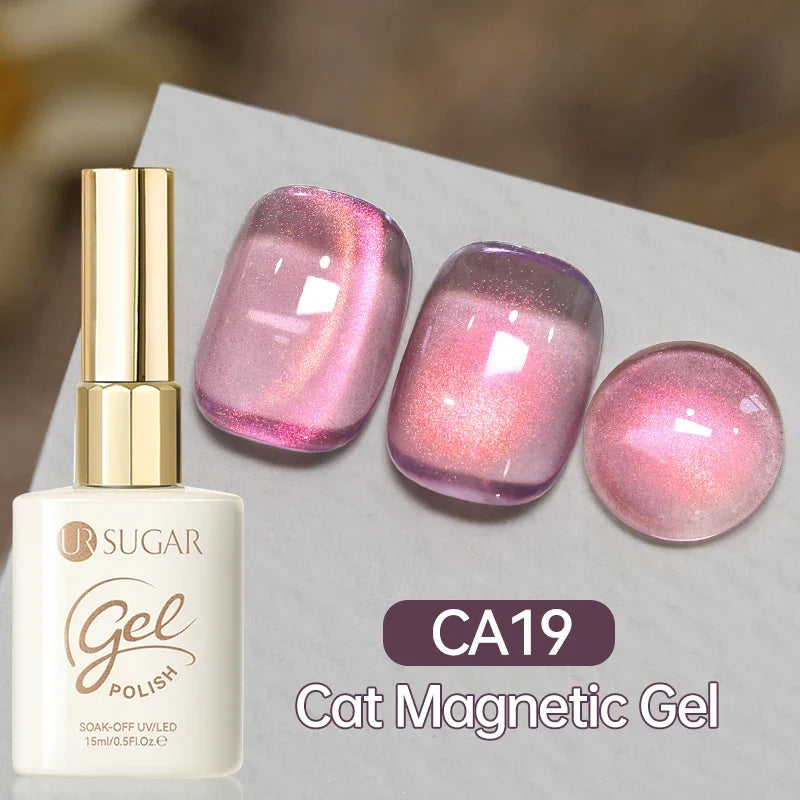 UR SUGAR 15ml Cat Magnetic Gel Nail Polish 30 Colors Semi Permanent Magnetic Gel UV/LED Soak Off Painting Vanrish Design Tri Light Beauty