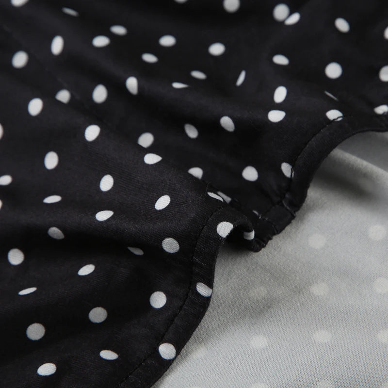 SUCHCUTE Sexy Polka Dot Print Halter Dress For Women Elegant Party Slim Backless Sleeveless Mini Dress Summer Vacation Outfits Pi-Mart