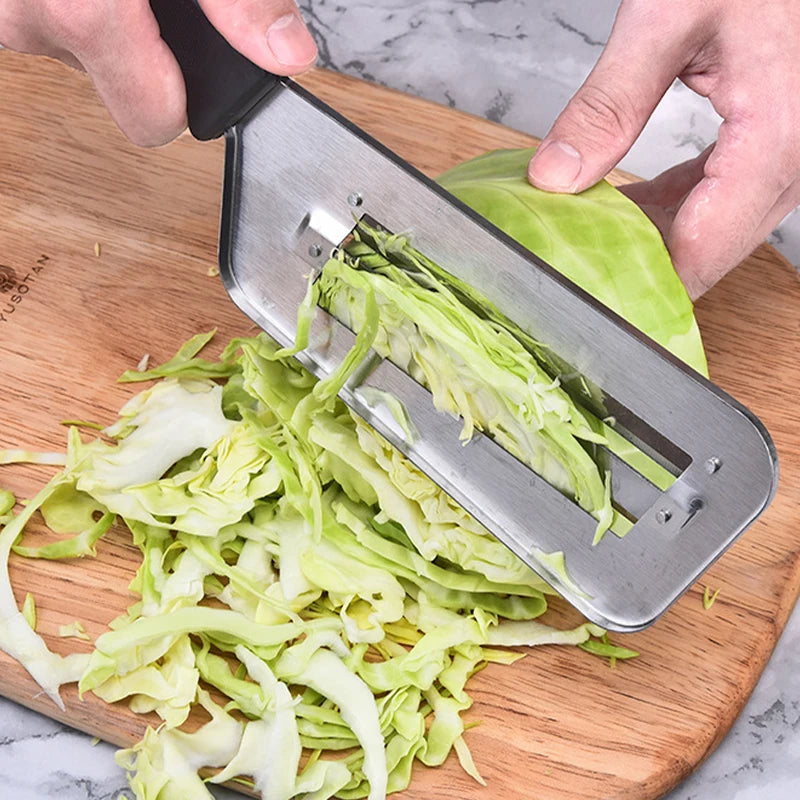 Stainless Steel Cabbage Shredder Slicer with Dual Blades, Handheld Vegetable Shredding Tool for  Salad Making Kitchen Pi-Mart