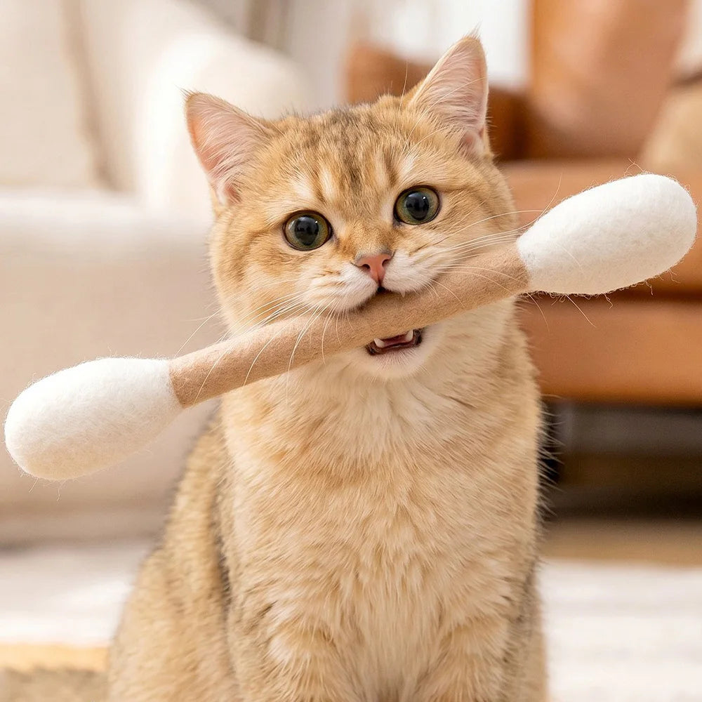 Creative Large Catnip Cotton Swab Rope Toys Kitten Chew Stick Teeth Cleaning Grinding Bite Durable Interactive Cat Toy Pi-Mart