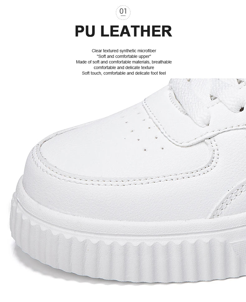 Fashion Women Casual Shoes Breathable Walking Flat Shoes Sneakers White Female Footwear Sports Running Outdoor Walking For Men Pi-Mart