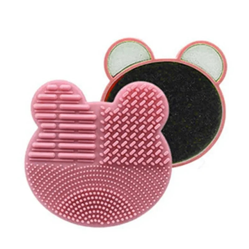 Silicone Makeup Brush Cleaner Folding Powder Puff Cleaning Bowl Eyeshadow Brushes Washing Soft Mat Beauty Tools Scrubber Box Pi-Mart