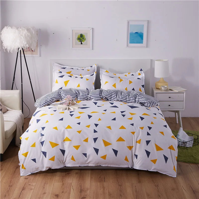 Lovely Cartoon King Size Duvet Cover Set 220x240 Skin Friendly Double Bed Quilt Cover Blanket Comforter Cover and Pillowcase Pi-Mart