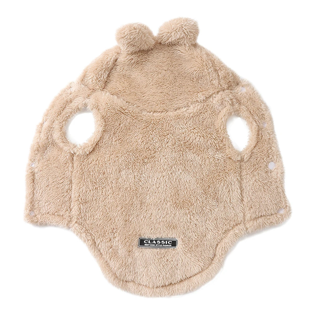 Soft Fleece Pet Dog Clothes Cute Hoodie Coat For Small Medium Dogs Cats Autumn Winter Puppy Hooded Jacket Sweater Pug Apparel Pi-Mart