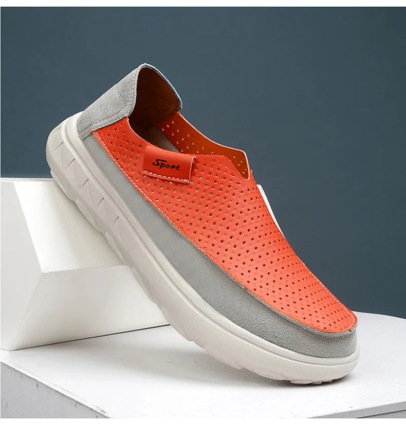 2026 New Men's Casual Shoes Fashion Comfortable Men's Shoes High Quality Leather Men Driving Shoes Handmade Flat Shoes Size 46 Pi-Mart