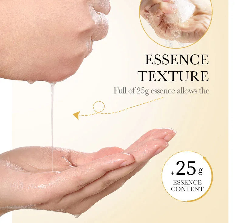 10pcs SADOER 24K Gold Vitamin C Hyaluronic Acid Face Mask Facial Moisturizing Firming Hydrating Facial Masks Skin Care Products Pi-Mart