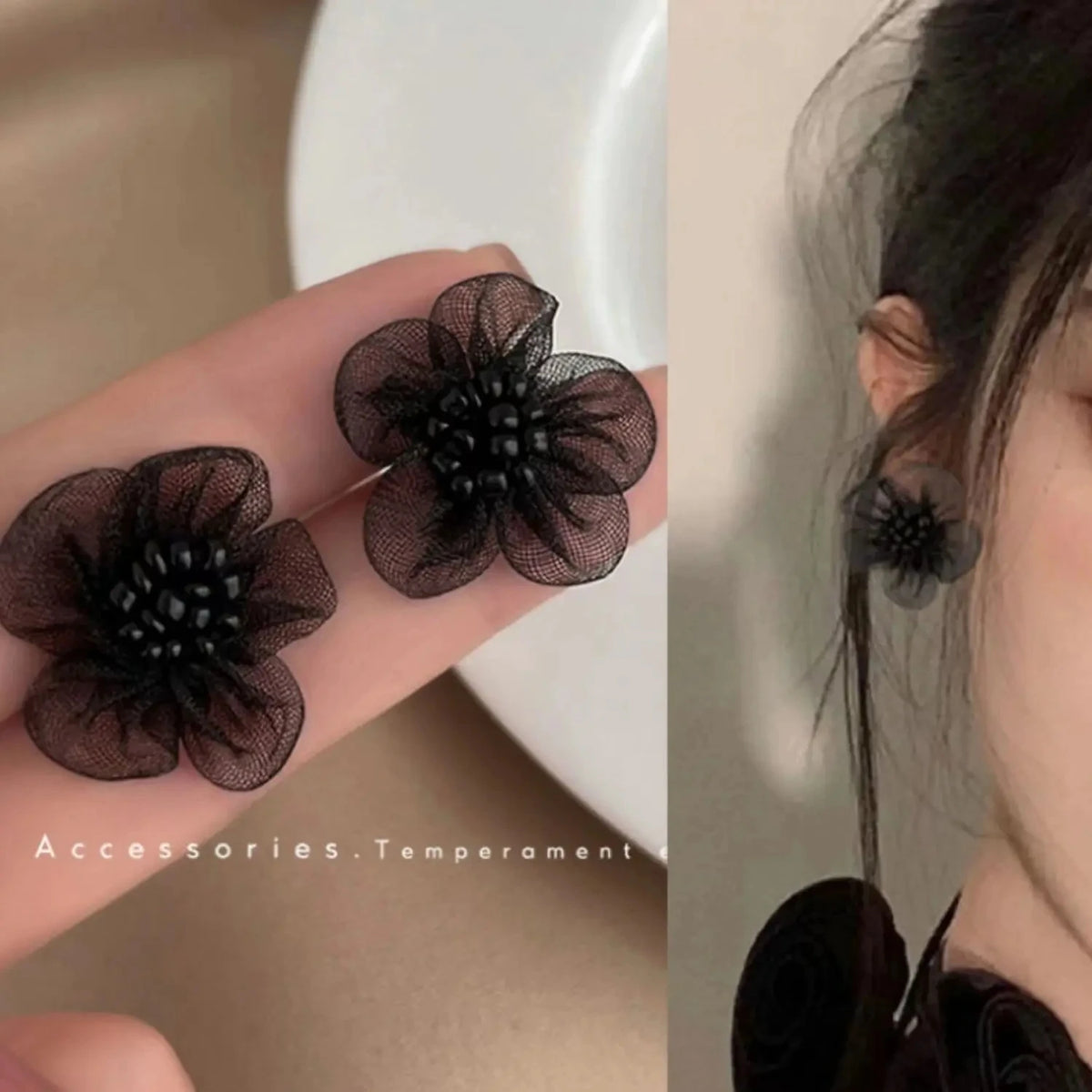 New Fashion Sweet Design Spring/Summer Blue Pink Enamel Flower Light Luxury High End Earrings Party Gifts for Women Jewelry Pi-Mart