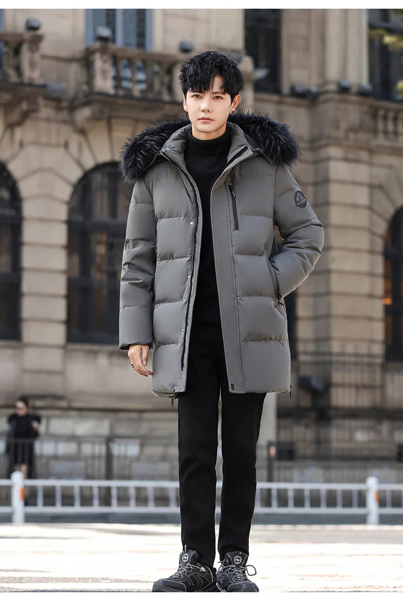 High Brand White Goose Down Jacket Coat Parka Men's Clothing Winter Padded Puffer Jackets Luxury Hooded Padding Outerwear HWY309 Pi-Mart
