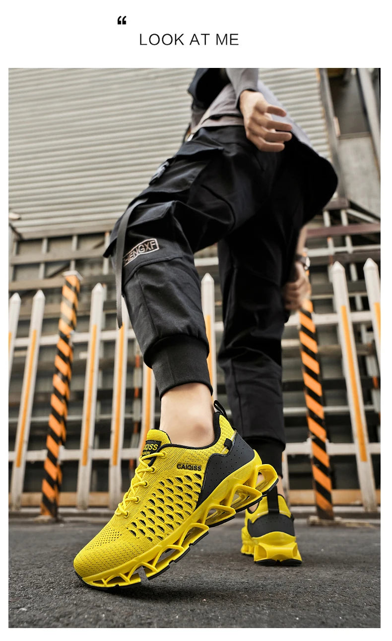Casual Sneakers Mens Shock-absorb Running Shoes Lightweight Breathable Sports Shoes for Men 2026 New Trendy Gym Trainers for Man Pi-Mart