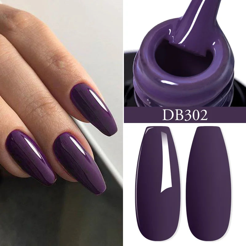 Mtssii 6ML Chocolate Color Gel Nail Polish Brown Semi Permanent UV Gel Autumn Winter Popular Soak Off Nail Art Gel Varnishes Tri Light Beauty