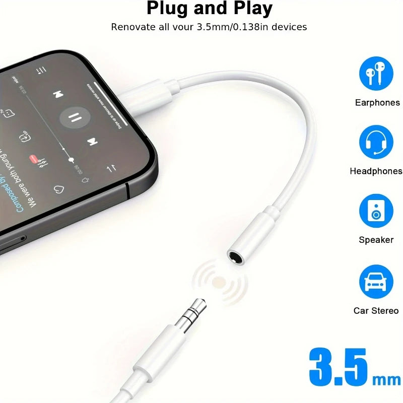 Type C To 3.5mm Aux Adapter 3 5 Jack Audio Cable for Huawei Xiaomi Redmi POCO Sumsang LG 3.5MM to 8Pin Aux Adputer for iPhone Pi-Mart
