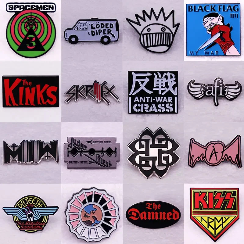 Popular Music Rock Album Enamel Pin Band Punk Brooch Music Lovers Metal Badge Fashion Jewelry Accessories Gifts Pi-Mart