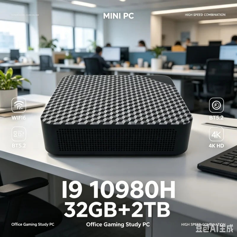 Compact Mini Gaming PC Intel i9 10980HK 16GB 32GB RAM 1TB 2TB SSD 4K HD Home Office Desktop Device Pi-Mart