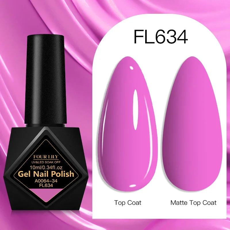10ml Gel Nail Polish 162 Colors Nail Supplies Vernis Semi Permanent Nail Art Manicure Soak Off LED UV Gel Nail Varnishes Summer Tri Light Beauty