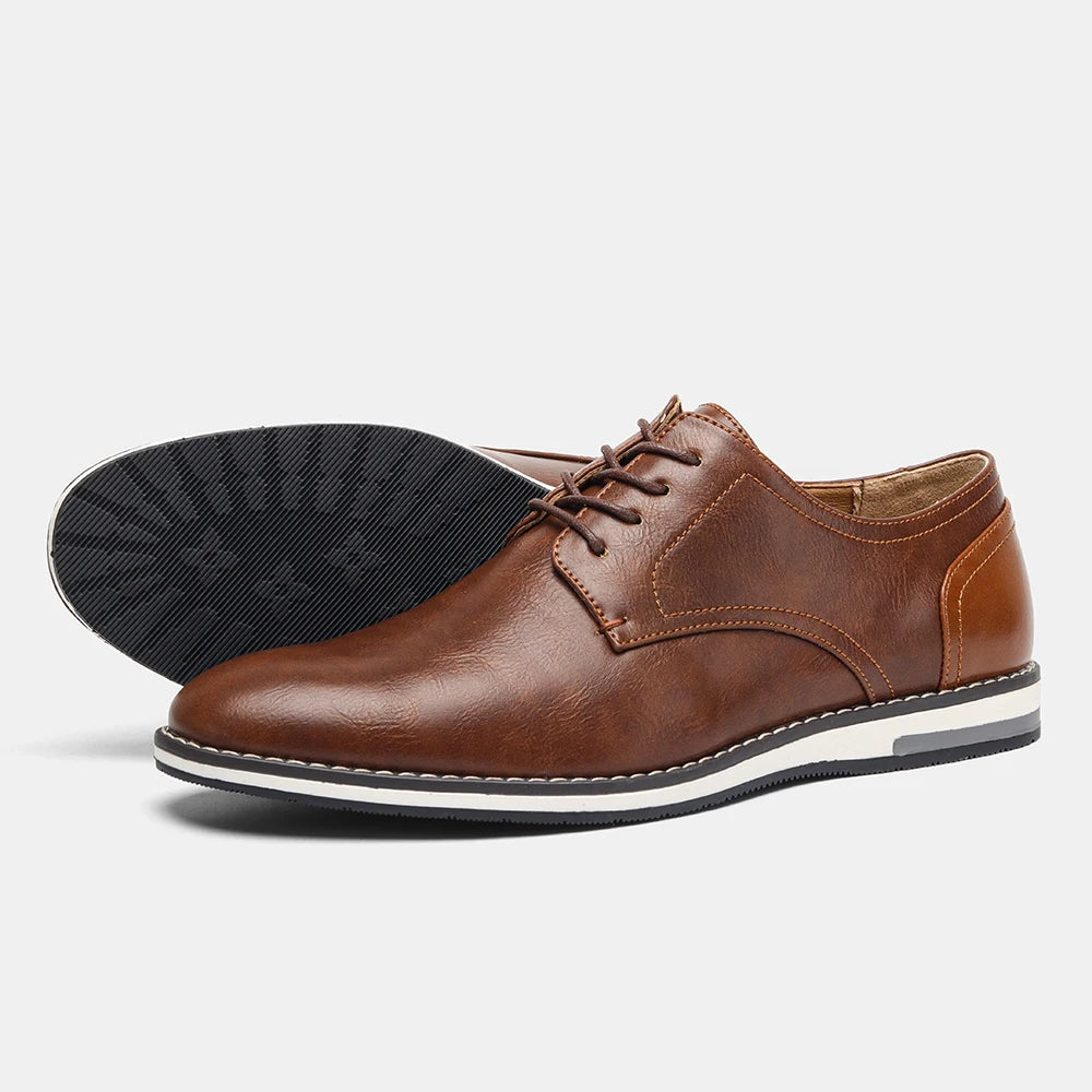 Leather loafer men fashion comfortable 2024 brand casual shoes men Pi-Mart