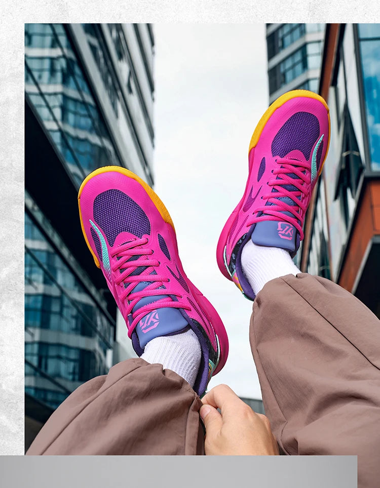 Men's Basketball Shoes Breathable Cushioning Non-Slip Wearable Runing Shoes Gym Training Athletic Basketball Sneakers for Men Pi-Mart