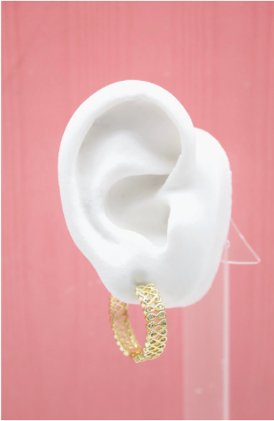 18K Gold Filled Designed Infinite Zirconia Huggies Earring LuxuryLifeWay Online Store