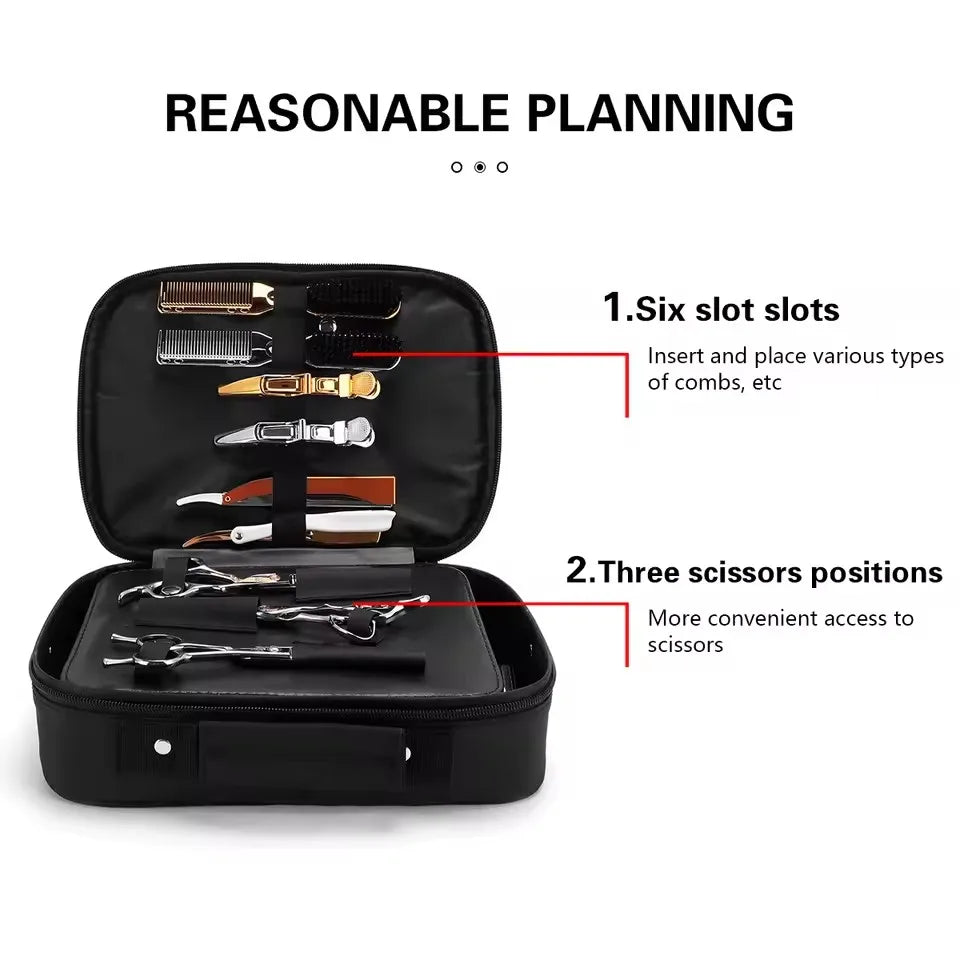 Salon Barber Tool Storage Bag Scissor Bag Beauty Carrying Case Portable Makeup Box Beauty and Hair Products Sorting Bag Tri Light Beauty