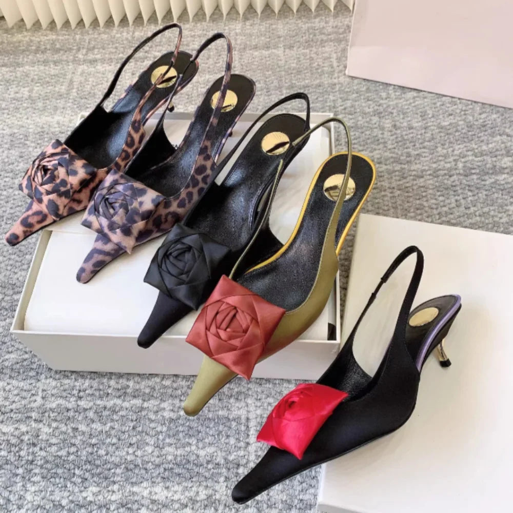 2026 Summer Women's New Pointed Shallow Mouth Sandals Fashion Show Party Wedding Women's Large Size Stiletto Sandals LadyShow.Store