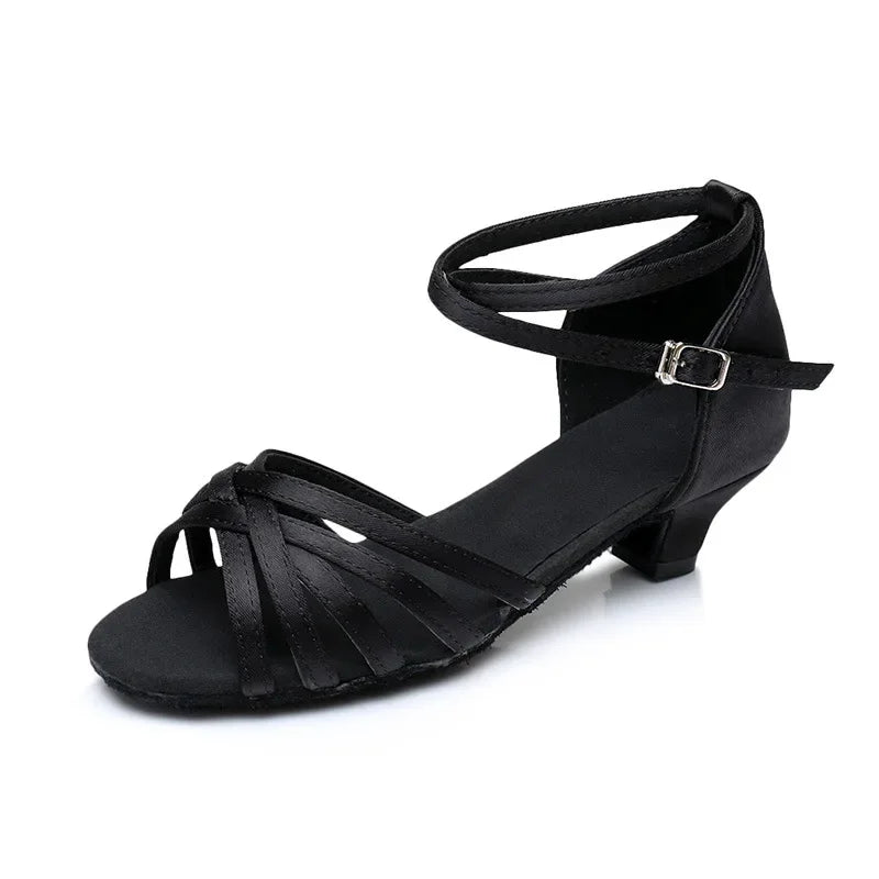 CLYFAN Children Dance Shoes for Girls Ballroom Latin shoes Ladies Modern Tango Dancing Women Latin Shoes Salsa Sandals LadyShow.Store