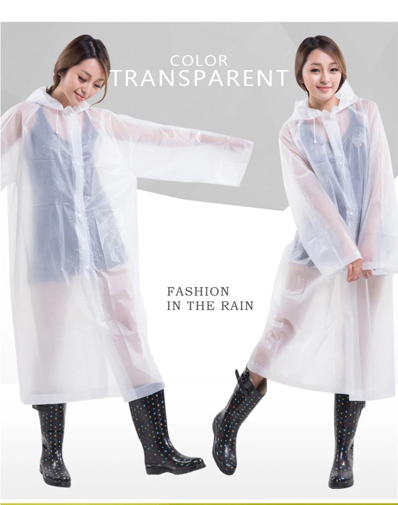 Raincoat Women Men Impermeable Thickened Waterproof Raincoat Tourism Outdoor Hiking Rain Poncho Raincoat Hooded Rain Coat Pi-Mart