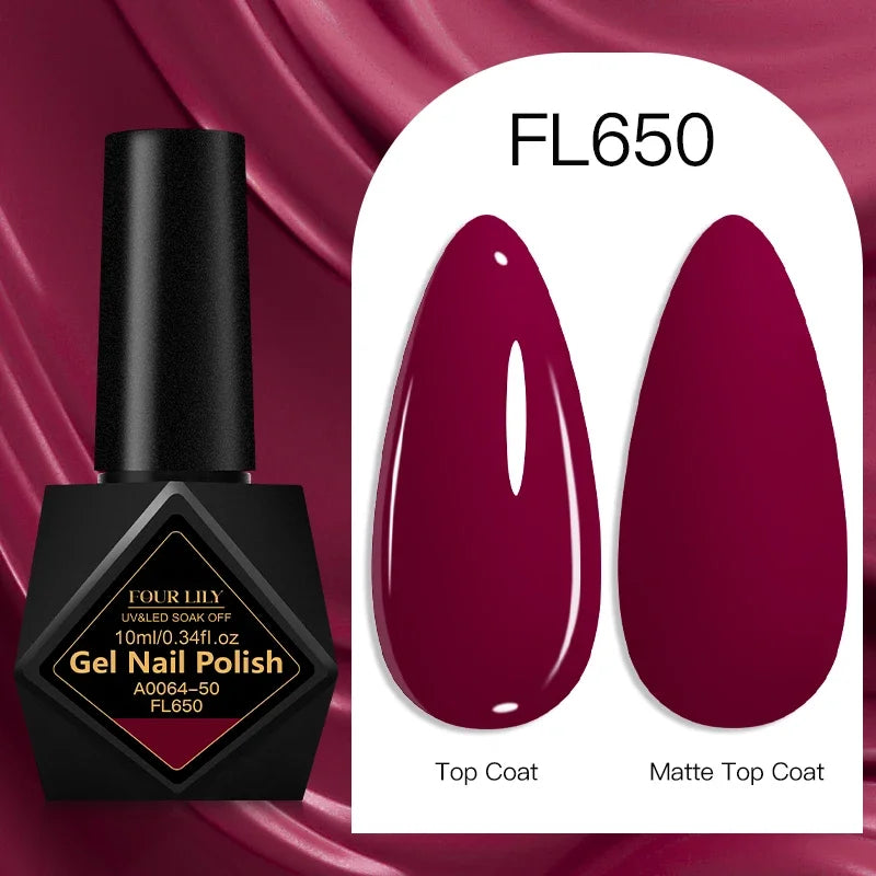 10ml Gel Nail Polish 162 Colors Nail Supplies Vernis Semi Permanent Nail Art Manicure Soak Off LED UV Gel Nail Varnishes Summer Tri Light Beauty