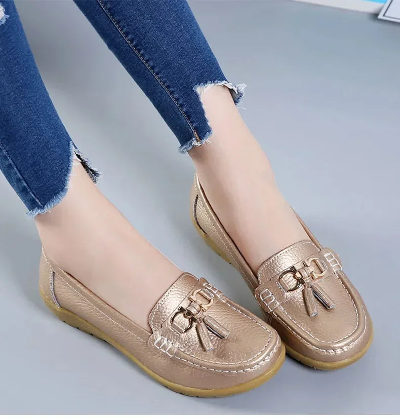 Women Shoes Slip On Loafers For Ballet Flats Women Moccasins Casual Sneakers Zapatos Mujer Flat Shoes For Women Casual Shoes Pi-Mart