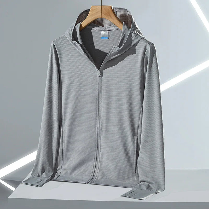 UPF45 UV Sun Protection Clothing Women's Zip Up thin Hoodie Long Sleeve Seatshirt Light Outdoor Fishing Running Hiking Jacket LadyShow.Store