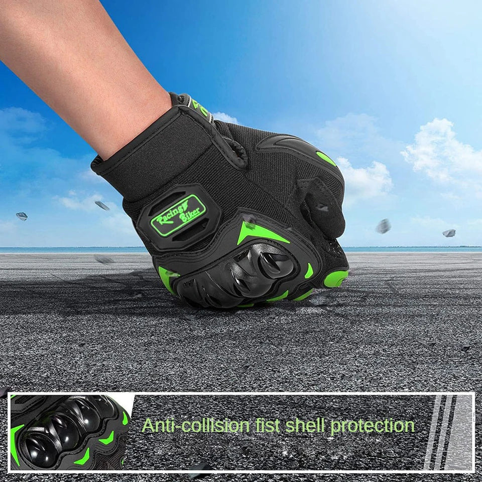 Motorcycle Racing Gloves Fall Protection Men Summer Motocross Protective Gear Breathable Blue Red Grip Palm ﻿ Pi-Mart