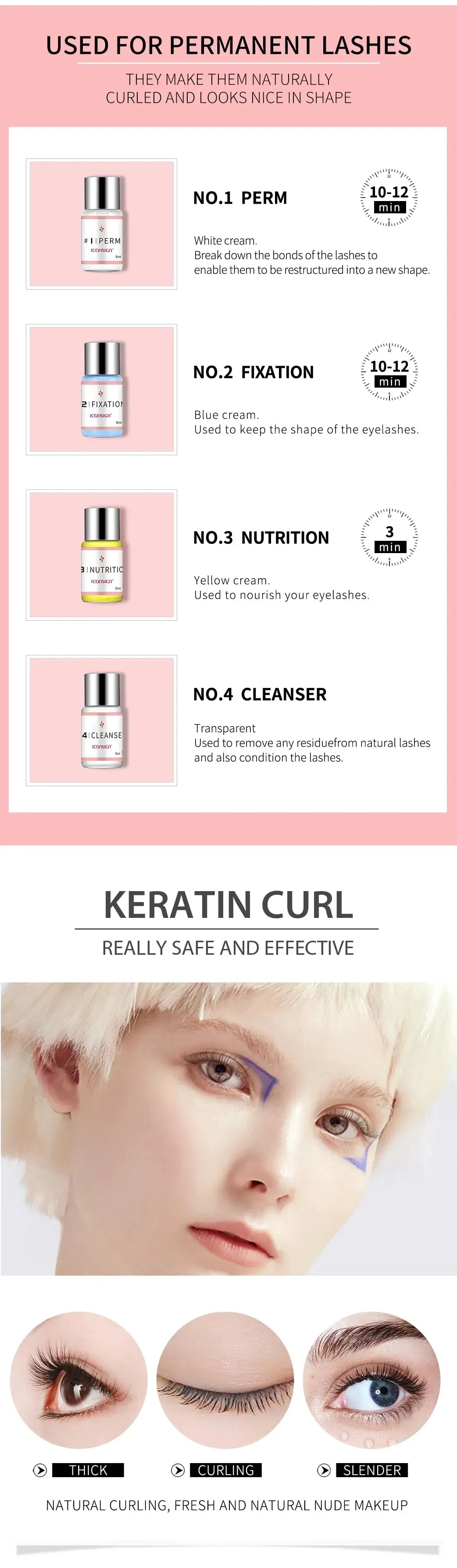 ICONSIGN Upgrade Version Lash Lift Kit Lifting Eyelashes Lasting 6-8 Weeks Calia Perm Eyelash Enhancer Makeup Tools Pi-Mart