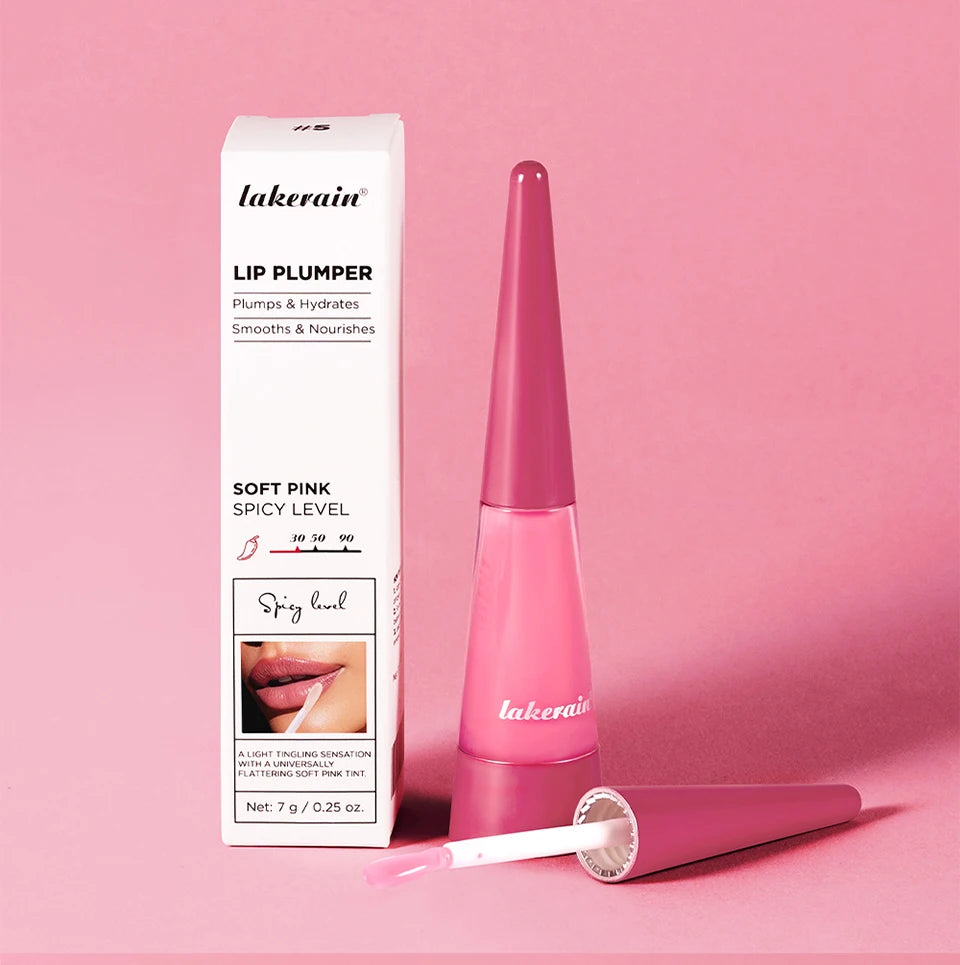 Lakerain Instant Lip Plumper Gloss Oil Lip Long-Lasting Moisturizer Volume Boosting Lip Oil Volumizing & Hydrating Non-Dry Plump Pi-Mart