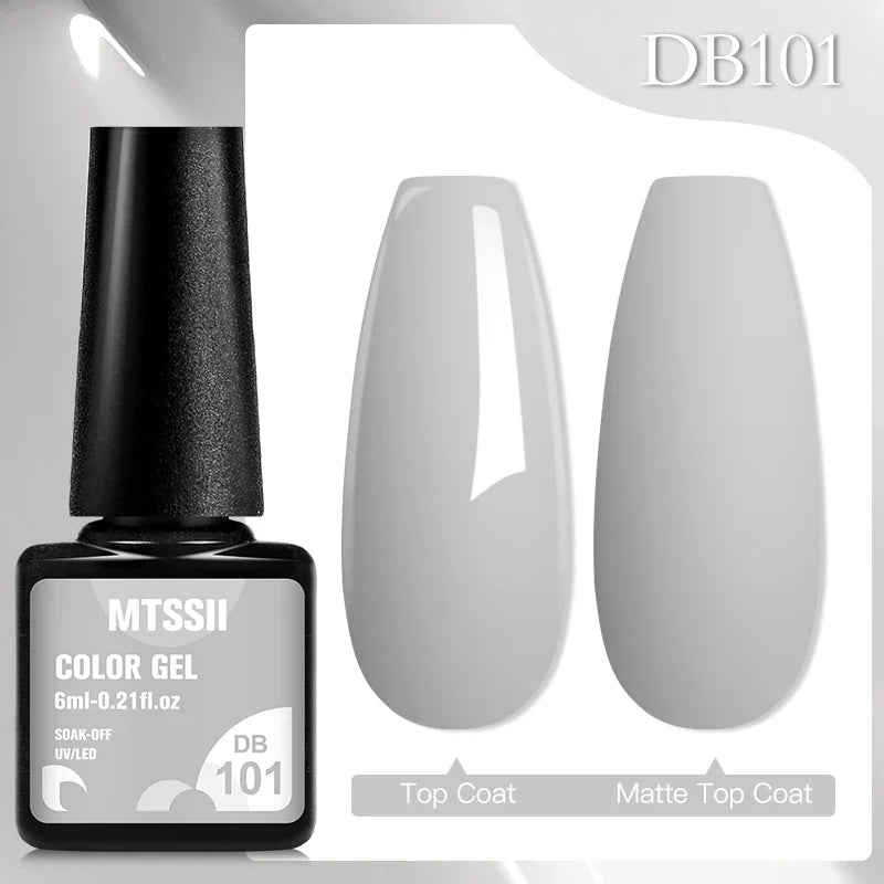 Mtssii 6ML Chocolate Color Gel Nail Polish Brown Semi Permanent UV Gel Autumn Winter Popular Soak Off Nail Art Gel Varnishes Tri Light Beauty
