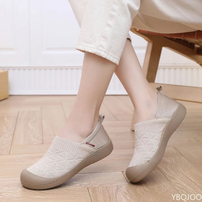 Spring and Autumn Fashion New Lightweight and Comfortable Women's Single Shoes with Soft Surface One Step Stepping Women's Shoes Pi-Mart
