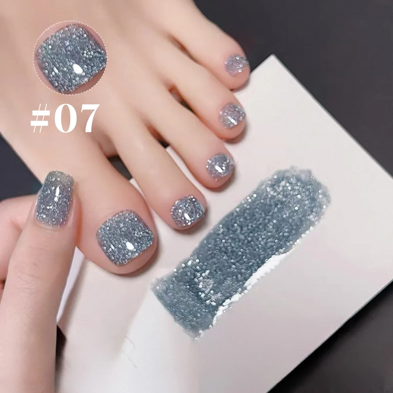 SHAKA 1-8pcs Popular Versatile Whitening Pink Green Blue Bling Gel Super Glitter Water Light Broken Diamond Gel Nail Polish Tri Light Beauty