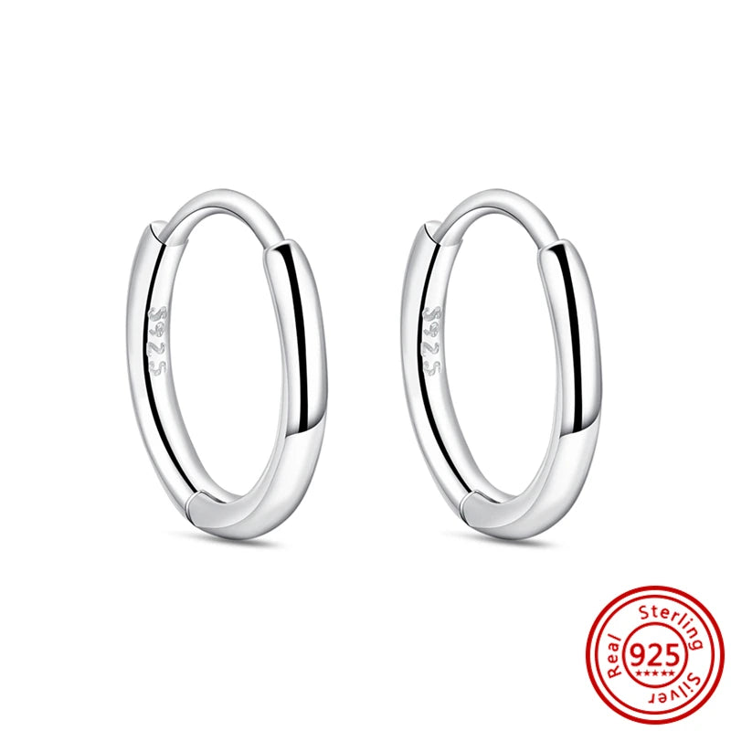 Hot Sale 925 Sterling Silver Heart Earrings Fit Original Charms Hoop Earrings For Women Girls Stud Earring Fine Jewelry Gifts Pi-Mart