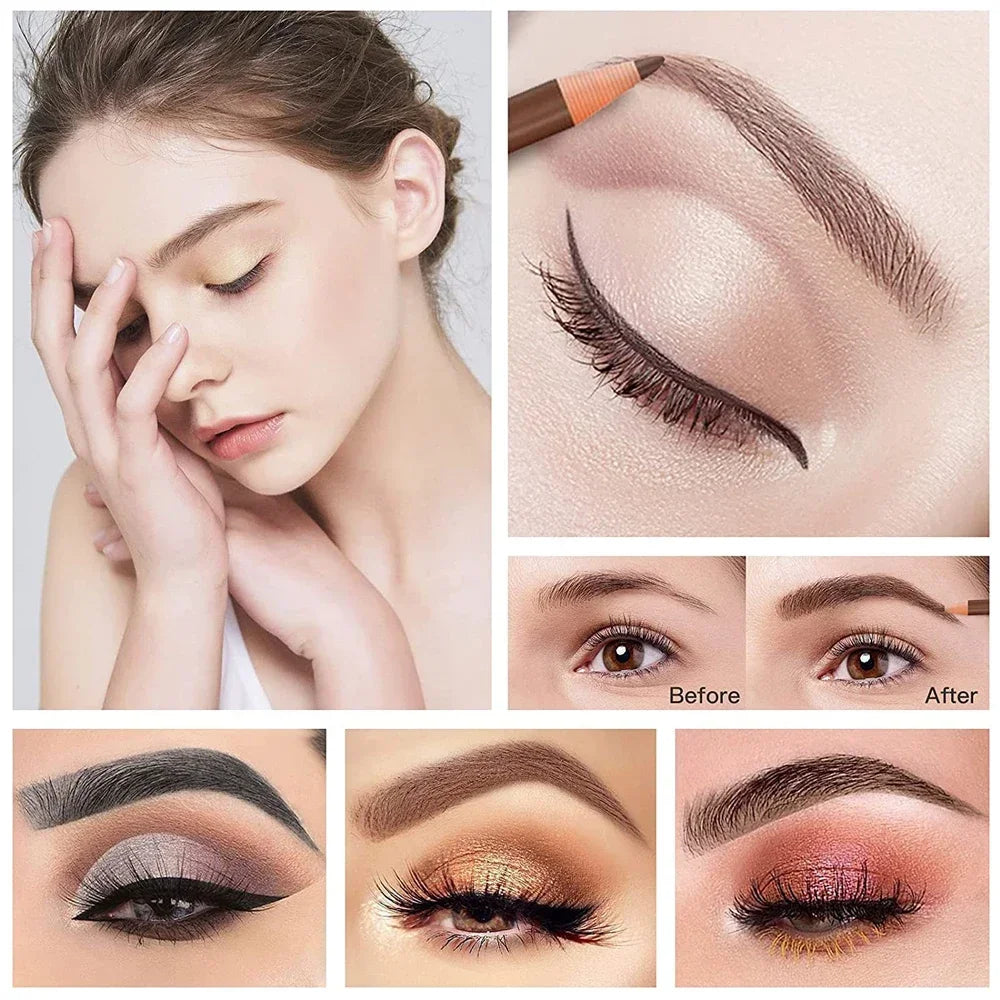 5PCS Professional Microblading Pencil Permanent Eyebrow Pencil Tattoo Waterproof Art Tint Makeup Eye Brow Pen Enhancers Cosmetic Tri Light Beauty