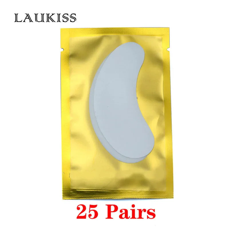 25/50/100Pairs Eye Patches Under Eyelash Pads for Building Paper Patches Lint Free Stickers for False Eyelashes LAUKISS LadyShow.Store