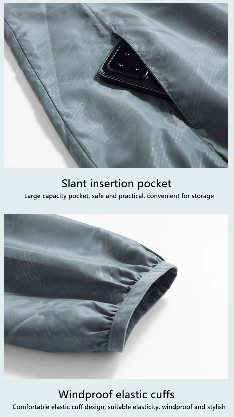 LNGXO Men's Women's Waterproof Hiking Jacket Quick Dry Sun Protection Windbreaker Camping Hunting Climbing Outdoor Rain Coat Pi-Mart