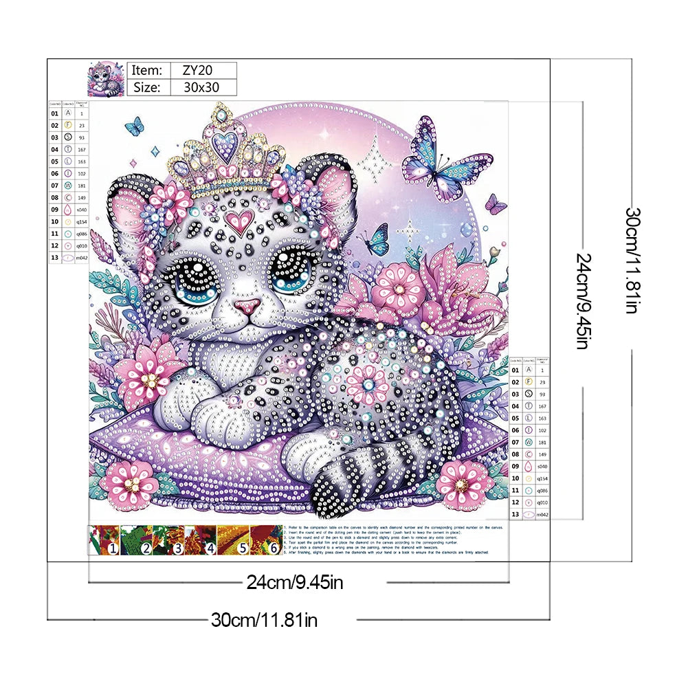 5D DIY Partial Special Shaped Drill Diamond Painting Kit Animal Decoration Pi-Mart