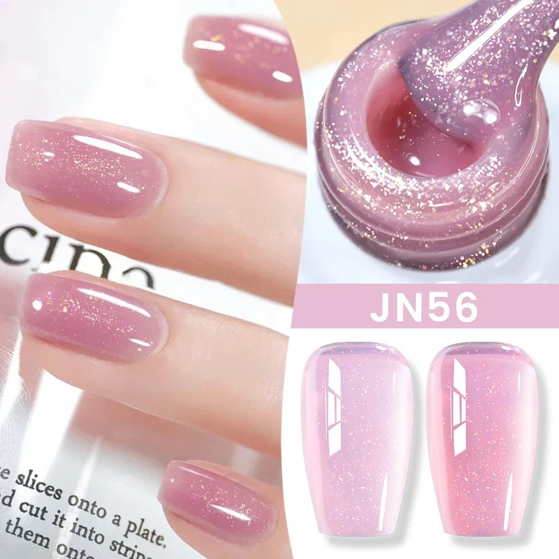 BORN PRETTY 10ml Jelly Nude Gel Nail Polish 50 Colors Semi Transparent Nail Art Nail Supplies Soak off UV LED Nails Gel Varnish Tri Light Beauty