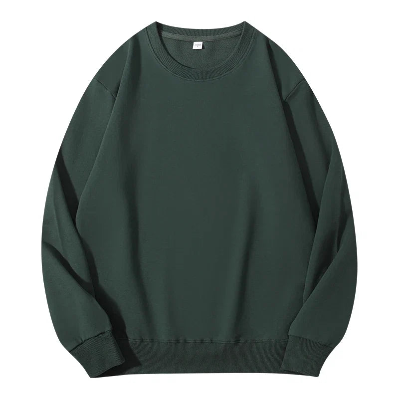 Autumn O-Neck Cotton Women's Sweatshirt Hoodies Basic Loose Casual Women Pullover Solid Sweatshirt Ladies Tops Factory Wholesale LadyShow.Store