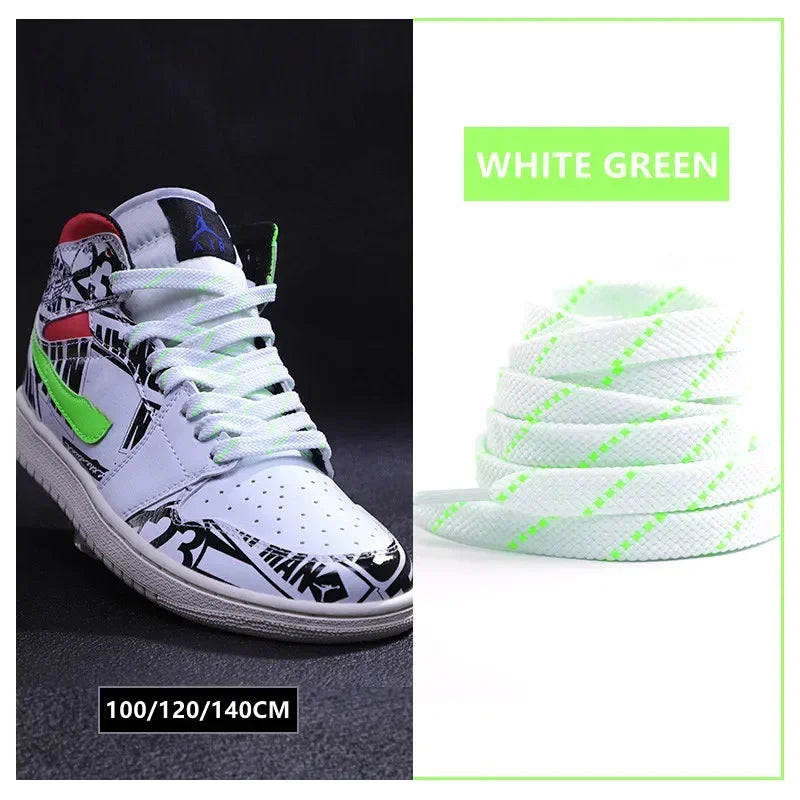 Classic Shoelaces for Sneakers Flat Mixed-colors Shoe laces AF1/AJ Shoelace Elastic Laces Shoes 100/120/140CM Strings 1Pair Pi-Mart